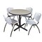 Cain Cain Round Table & Chair Set, Wood, Metal, Plastic Top, Maple TB36RNDPL47GY - alternate 1